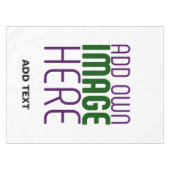 MODERN BEWERKBAAR EENVOUDIG WIT AFBEELDING TEKST S TAFELKLEED (Voorkant (Horizontaal))