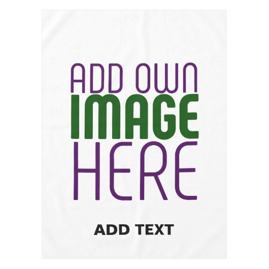 MODERN BEWERKBAAR EENVOUDIG WIT AFBEELDING TEKST S TAFELKLEED (Voorkant)