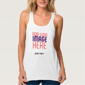 MODERN BEWERKBAAR EENVOUDIG WIT AFBEELDING TEKST S TANKTOP (Voorkant)