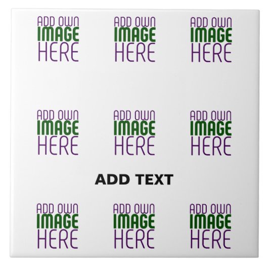 MODERN BEWERKBAAR EENVOUDIG WIT AFBEELDING TEKST S TEGELTJE (Voorkant)