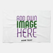 MODERN BEWERKBAAR EENVOUDIG WIT AFBEELDING TEKST S THEEDOEK (Horizontaal)