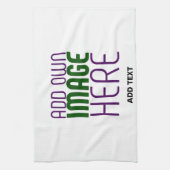 MODERN BEWERKBAAR EENVOUDIG WIT AFBEELDING TEKST S THEEDOEK (Verticaal)