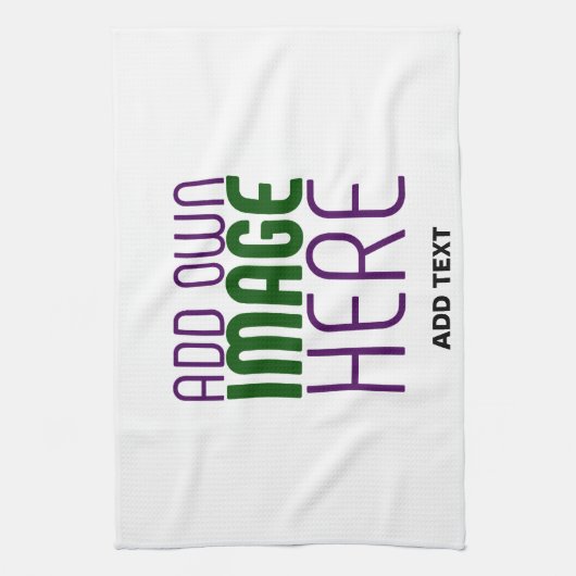 MODERN BEWERKBAAR EENVOUDIG WIT AFBEELDING TEKST S THEEDOEK (Verticaal)