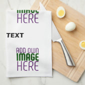 MODERN BEWERKBAAR EENVOUDIG WIT AFBEELDING TEKST S THEEDOEK (Quarter Fold)