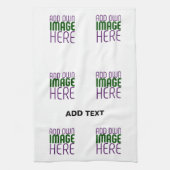 MODERN BEWERKBAAR EENVOUDIG WIT AFBEELDING TEKST S THEEDOEK (Verticaal)