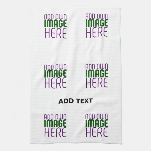 MODERN BEWERKBAAR EENVOUDIG WIT AFBEELDING TEKST S THEEDOEK (Verticaal)