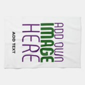 MODERN BEWERKBAAR EENVOUDIG WIT AFBEELDING TEKST S THEEDOEK (Horizontaal)