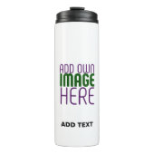 MODERN BEWERKBAAR EENVOUDIG WIT AFBEELDING TEKST S THERMOSBEKER (Voorkant)
