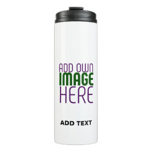MODERN BEWERKBAAR EENVOUDIG WIT AFBEELDING TEKST S THERMOSBEKER