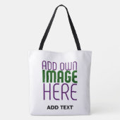 MODERN BEWERKBAAR EENVOUDIG WIT AFBEELDING TEKST S TOTE BAG (Achterkant)