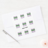 MODERN BEWERKBAAR EENVOUDIG WIT AFBEELDING TEKST S VIERKANTE STICKER (Envelop)