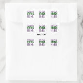 MODERN BEWERKBAAR EENVOUDIG WIT AFBEELDING TEKST S VIERKANTE STICKER (Tas)