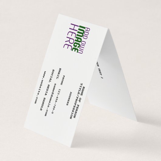 MODERN BEWERKBAAR EENVOUDIG WIT AFBEELDING TEKST S VISITEKAARTJE (Voorkant)