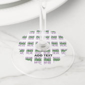 MODERN BEWERKBAAR EENVOUDIG WIT AFBEELDING TEKST S WIJNGLASLABEL (Dichtbij)