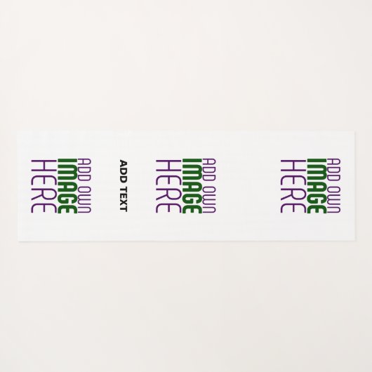 MODERN BEWERKBAAR EENVOUDIG WIT AFBEELDING TEKST S YOGAMAT (Achterkant (horizontaal))