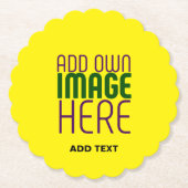 MODERN BEWERKBAAR HELDERGEEL AFBEELDING TEKST SJAB KARTONNEN ONDERZETTERS (Voorkant)