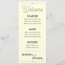 Modern Bewerkbaar Huwelijksmenu Menu