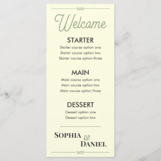 Modern Bewerkbaar Huwelijksmenu Menu