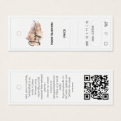 Modern bewerkbaar kleding Label Mini Visitekaartjes (Voorkant /achterkant)