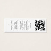 Modern bewerkbaar kleding Label Mini Visitekaartjes (Achterkant)