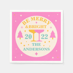 Modern, bewerkbaar met heldere kleuren voor Kerstm Servet