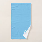 Modern bewerkbaar monogram op turquoise blauw bad handdoek (Handdoek)