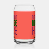 MODERN BEWERKBAAR ROOD SINAASAPPEL AFBEELDING TEKS BLIKVORM GLAS (Rechts)