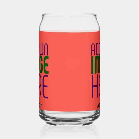 MODERN BEWERKBAAR ROOD SINAASAPPEL AFBEELDING TEKS BLIKVORM GLAS (Rechts)