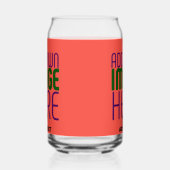 MODERN BEWERKBAAR ROOD SINAASAPPEL AFBEELDING TEKS BLIKVORM GLAS (Links)