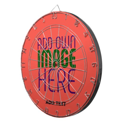 MODERN BEWERKBAAR ROOD SINAASAPPEL AFBEELDING TEKS DARTBORD (Voorkant Rechts)