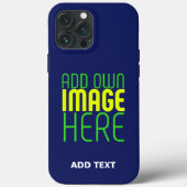 MODERN BEWERKBAAR SCHATTIGE NAVY BLAUW AFBEELDING Case-Mate iPhone CASE (Achterkant)