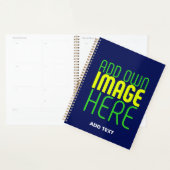 MODERN BEWERKBAAR SCHATTIGE NAVY BLAUW AFBEELDING PLANNER (Display)