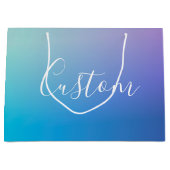 Modern bewerkbaar script schrijven | Kleurrijk omb Groot Cadeauzakje (Voorkant)