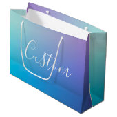 Modern bewerkbaar script schrijven | Kleurrijk omb Groot Cadeauzakje (Voorkant Gekanteld)