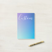 Modern bewerkbaar script schrijven | Kleurrijke Om Post-it® Notes (Op bureau)