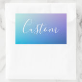 Modern bewerkbaar script schrijven | Kleurrijke Om Rechthoekige Sticker (Tas)