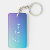 Modern bewerkbaar script schrijven | Kleurrijke Om Sleutelhanger (achterkant)