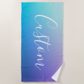 Modern bewerkbaar script schrijven | Kleurrijke Om Strandlaken (Voorkant)