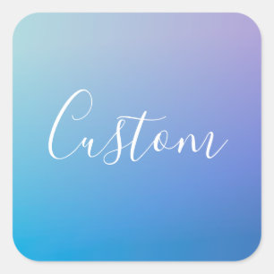 Modern bewerkbaar script schrijven Kleurrijke Om Vierkante Sticker