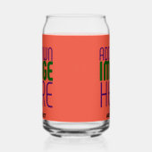 MODERN BEWERKBAAR TOMATENROOD AFBEELDING TEKST SJA BLIKVORM GLAS (Links)