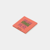MODERN BEWERKBAAR TOMATENROOD AFBEELDING TEKST SJA POST-IT® NOTES (Schuin)