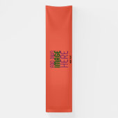 MODERN BEWERKBAAR TOMATENROOD AFBEELDING TEKST SJA SPANDOEK (Verticaal)