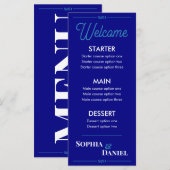 Modern bewerkbaar trouwmenu menu (Voorkant / Achterkant)