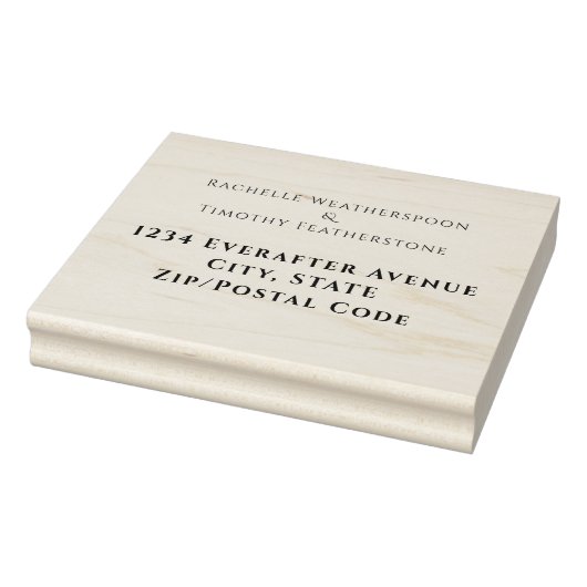 Modern bewerkbaar trouwretouradres rubberstempel (Stempel)