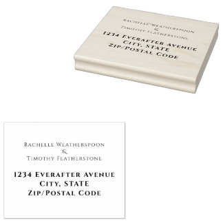 Modern bewerkbaar trouwretouradres rubberstempel