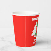 Modern bewerkbaar zakelijk kerstfeest papieren bekers (Rechts)