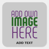 MODERN BEWERKBARE SCHATTIGEE AS AFBEELDING TEKST S VIERKANTE STICKER (Voorkant)