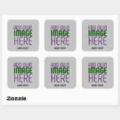 MODERN BEWERKBARE SCHATTIGEE AS AFBEELDING TEKST S VIERKANTE STICKER (Vel)