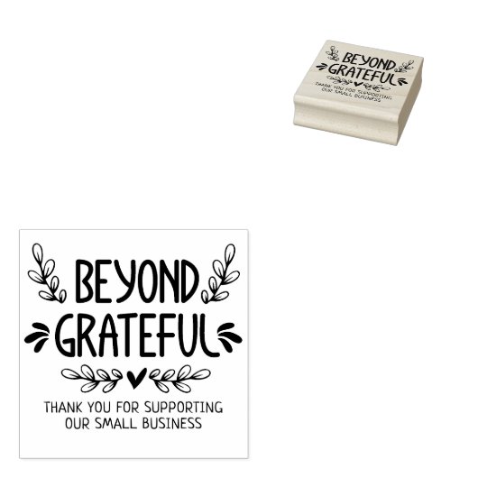 Modern Beyond Grateful, Bedankt Rubberstempel (Gestempeld)