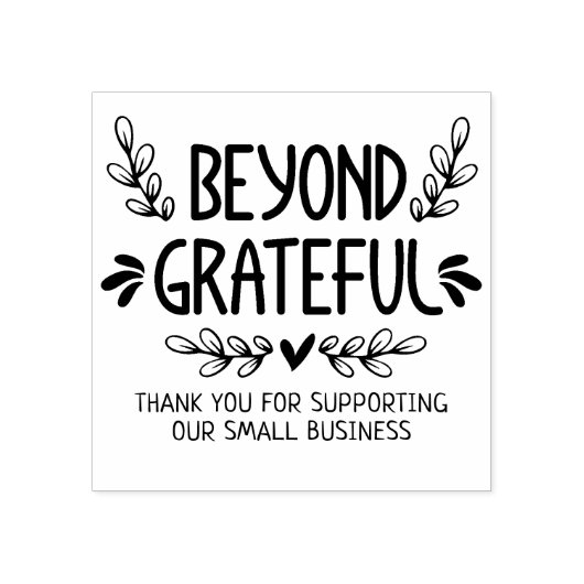 Modern Beyond Grateful, Bedankt Rubberstempel (Afrduk)